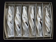 Bombki choinkowe świderki zakręcone sople szklane ozdoby na choinkę retro 