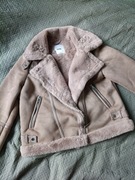 Beżowa ramoneska z futerkiem, rozmiar M. Sinsay