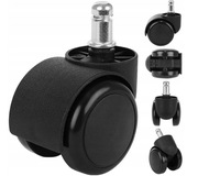 Kółka do Fotela Obrotowego PU Fi 11mm Kauczuk 5szt
