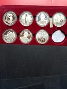 Zestaw srebrnych monet 10 zł 7 sztuk jak na foto i opisie 