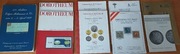 9 katalogów w tym 8 aukcyjnych znaczki monety 