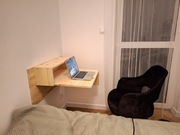 Biurko wiszące 60cm, sosna lita