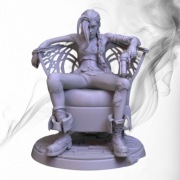 Figurka druk 3D żywica "Jinx / Nsfw - LoL - F063 " -12 cm