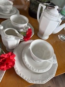 Serwis do kawy Rosenthal „Maria Biała” dla 6 osób stan idealny