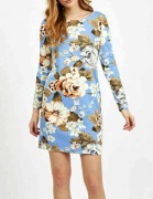 Vila Nowa sukienka dresowa w kwiaty XS