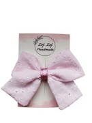 Duża kokarda bawełna haftowana na spince