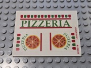 KLOCKI LEGO ELEMENTY NOWA NAKLEJKA PIZZA 6350 821407 OD 1ZŁ LICYTACJA