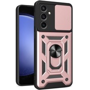 Etui pancerne do Samsung Galaxy S23 FE 5G CamShield Slide, różowe rose gold