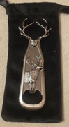 Metalowy otwieracz myśliwski do butelek JELEŃ BYK Rykowisko Poroże.Nowy