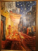 Kawiarnia nocą - obraz akrylowy 70x50