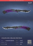 Butterfly Knife - Ultraviolet |WW| csgo skins