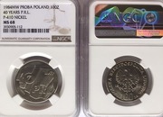 100 ZŁ Próba NIKIEL 40 LAT PRL 1984 NGC MS68 2 MAX PIĘKNA