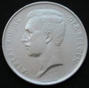 Belgia 1 frank 1912 - król Albert - srebro