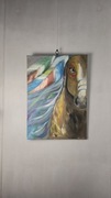 TĘCZOWY KOŃ – OBRAZ OLEJNY NA PŁÓTNIE 50 X 70 CM