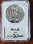 Moneta 20 zł Jaszczurki zielone 2010 PR70 dostawa 0