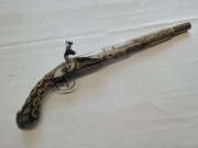 WSCHODNI PISTOLET SKAŁKOWY. ALBANIA.  XIX w. Sygnowany oryginał.   6-7