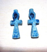 Vintage Krzyż Egipski ANKH Swięty krzyż "Klucz życia" Kamień Rękodzieło