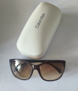 Okulary przeciwsłoneczne Calvin Klein brązowe