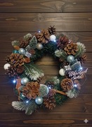 Stroik świąteczny wieloletni led