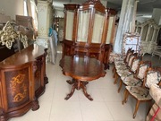 Włoska jadalnia witryna komoda stół 6 krzeseł