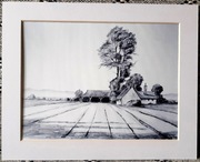 Inkografia Wiejski pejzaż Grzegorz Gabryelski