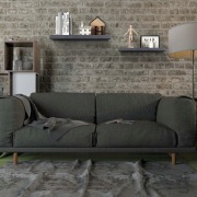 Półka Ścienna Wisząca WOLTU 60 x 22,9 odcienie szarości Niewidzialny Montaż