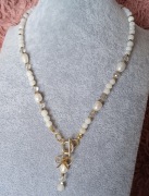 Naszyjnik z kamieni naturalnych Agat, Perła, Kryształ Górski 