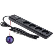 UKRYTA MINI KAMERA WIFI W LISTWIE ZASILAJĄCEJ Z APLIKACJĄ NA TELEFON ONLINE