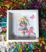 Anioł z masy solnej dla dziewczynki handmade 