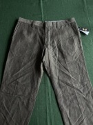 Lniano-wiskozowe brązowe spodnie męskie Mexx