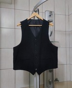 Bezrękawnik elegancki XL męski do garnituru opinający czarny ciemny szary s