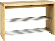 HAKU Ławka meblowa, dąb/chrom, 30 x 81 x 55 cm