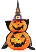 Halloween Dekoracje dynia składana z 50 diodami LED