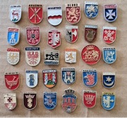 HERBY MIAST POLSKICH - zestaw odznak