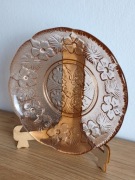 Talerzyki spodki bratki jaskry Ząbkowice śr12,6 szkło rozalinowe