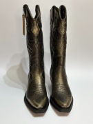 Kowbojki damskie STEVE MADDEN Wishley- skóra naturalna bronze-r. 38- nowe