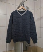 męski sweter Kitaro rozmiar XL kolor szary grafitowy fason klasyczny prost