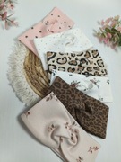 Opaska przeplatana prążek bawełniany wiosna wzory kwiatowe panterka boho