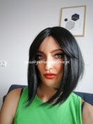 Peruka czarna bob na co dzień WŁOSY jak naturalne peruki damskie