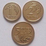 1, 2, 5 groszy 1998 r. - st. 1/-1