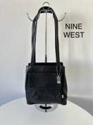 Vintage torebka Nine West eco skóra czarna na ramię klasyk retro piękna