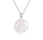 Przepiękny łańcuszek Jezus łańcuszek zawieszka Jesus stal nierdzewna cudo