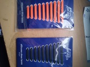 Silikonowe sznurówki 20 sztuk czarne/pomarańczowe  x3