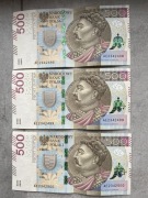 Banknot 500 zł seria AE