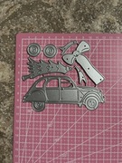 Wykrojnik do papieru scrapbookingu święta auto choinka