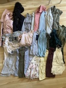 Zestaw ubrań kurtki swetry