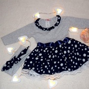 sukienka w groszki z opaską rozmiar 62