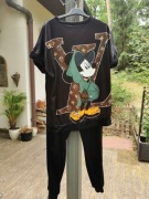 Dres welurowy Myszka Miki Czarny