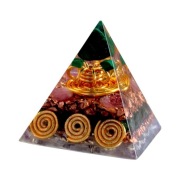 Orgonit Mini Piramida Malachit Rubelit Awenturyn Selenit Viridis Rosa Lux