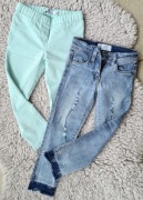 Spodnie 2 sztuki jeans i mięta roz 3 - 4 lat